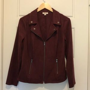 Purple Faux Suede Women’s Jacket